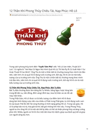 12 th n kh phong th y chi u t i n p ph c h l