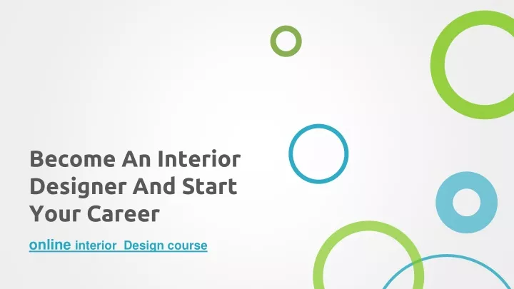 become an interior designer and start your career