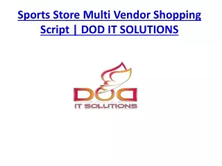 sports store multi vendor shopping script dod it solutions