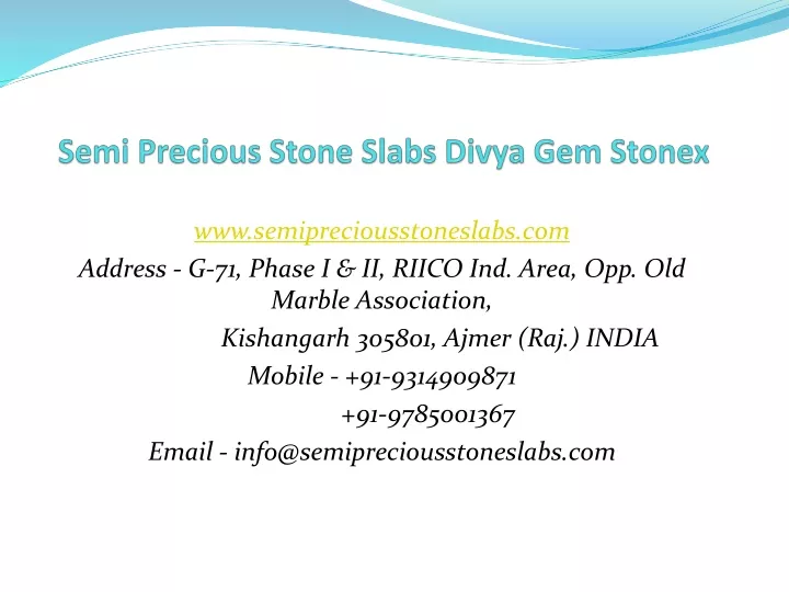semi precious stone slabs divya gem stonex