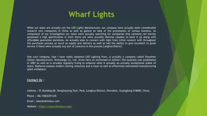 wharf lights