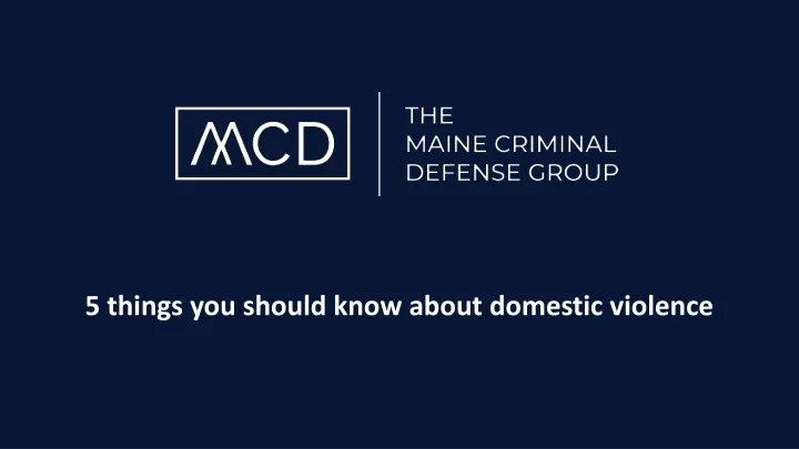 5 things you should know about domestic violence