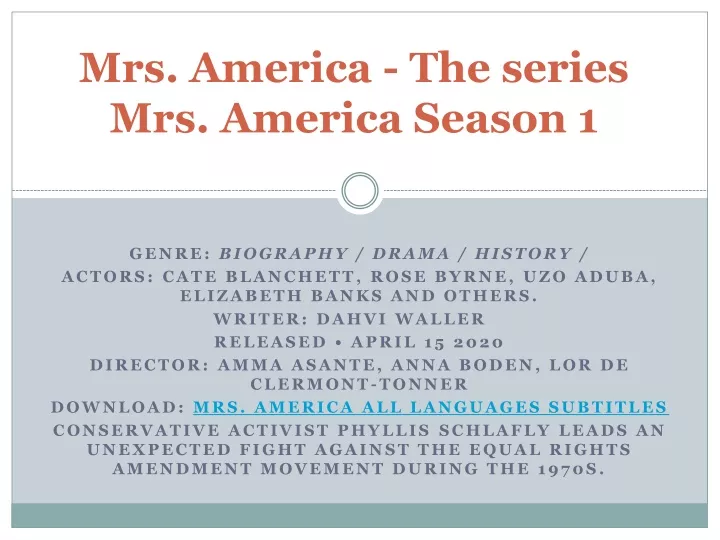 mrs america the series mrs america season 1