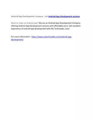 android app development company get android