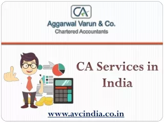 CA Service in India – ( 91)-9999275999 – AVC India
