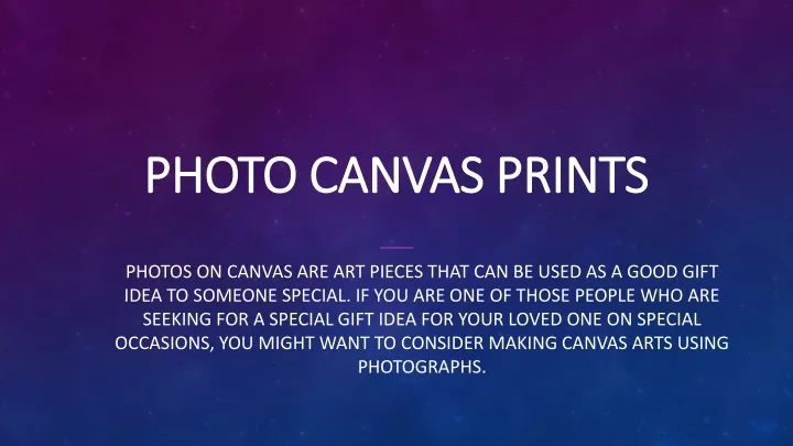 photo canvas prints