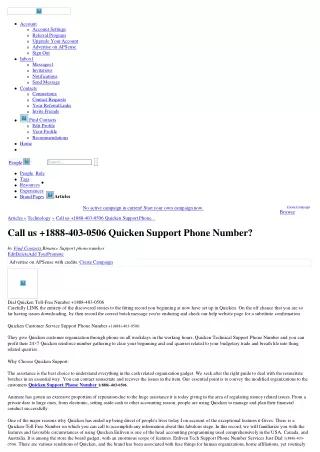 Quicken Support Phone Number ( 1-888-403-0506)