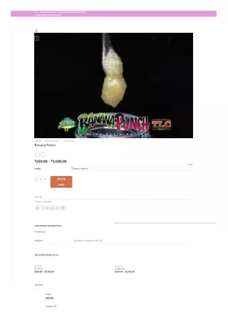 Buy Banana Punch Live Rosin Online - Weed Store - Jungleboyzweed