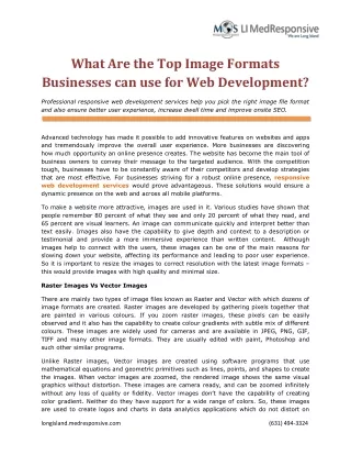 what are the top image formats businesses