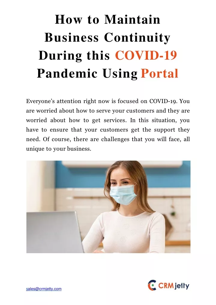 how to maintain business continuity during this covid 19 pandemic using portal