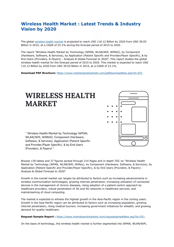 wireless health market latest trends industry