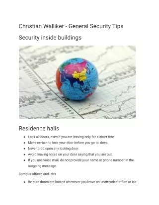 Christian Walliker - General Security Tips  Security inside buildings 