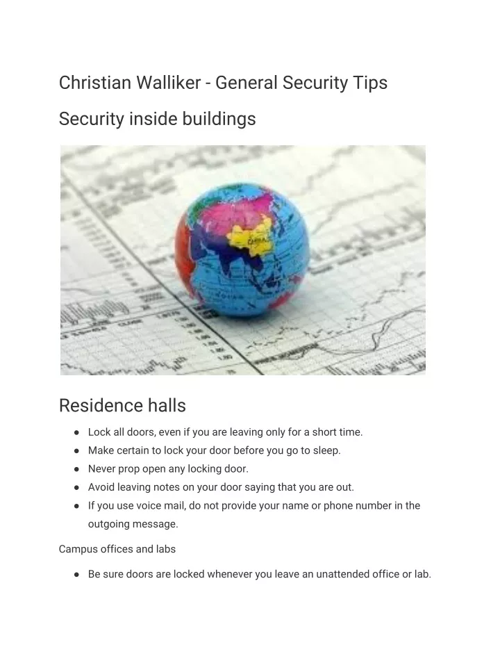christian walliker general security tips