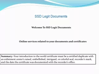 Online services related to your documents and certificates