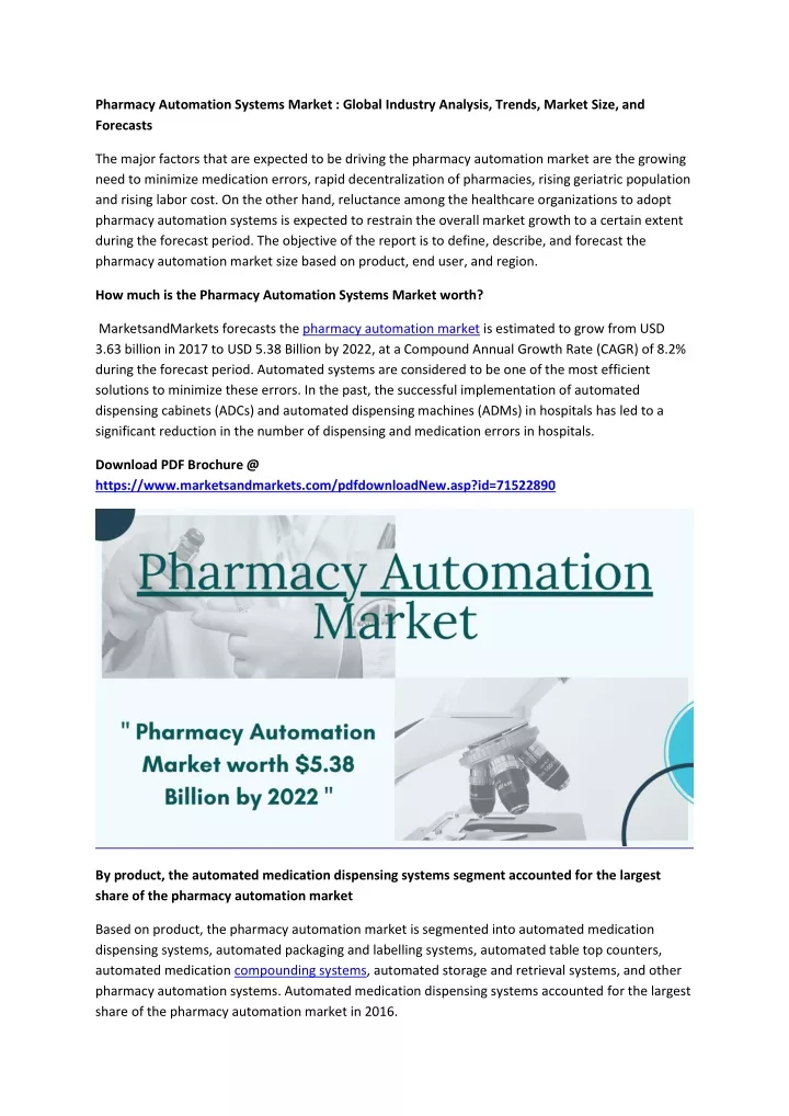 pharmacy automation systems market global