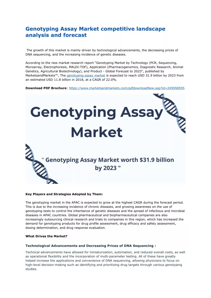 genotyping assay market competitive landscape