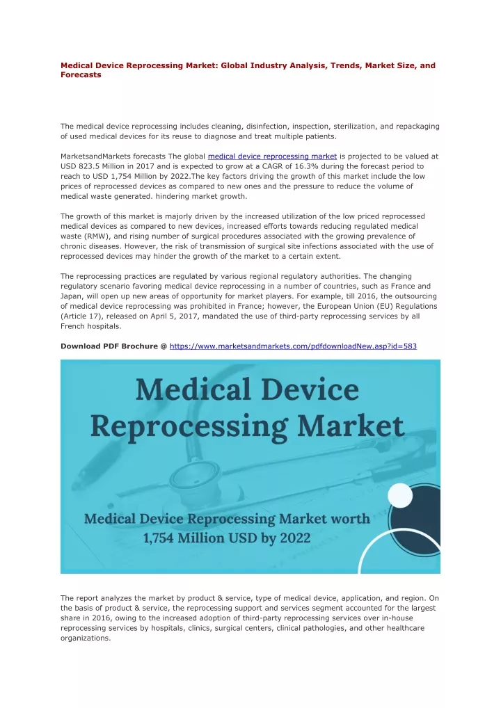 medical device reprocessing market global