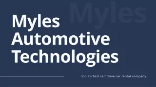 India's First Self Drive Service- Myles