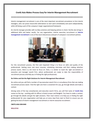 cnetg asia makes process easy for interim