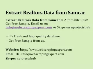 extract realtors data from samcar