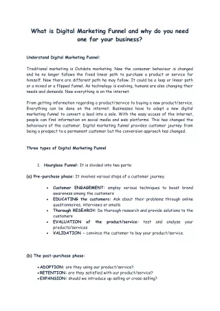 what is digital marketing funnel