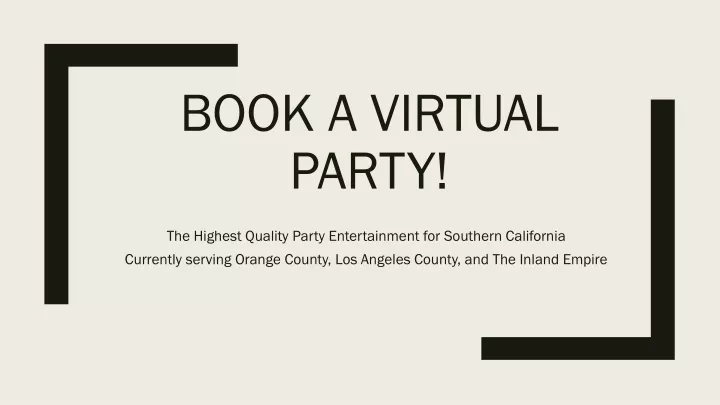 book a virtual party