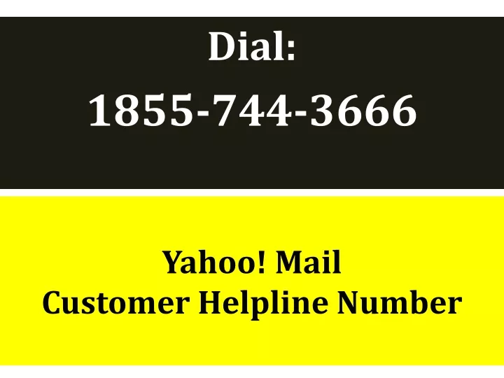 yahoo mail customer helpline number
