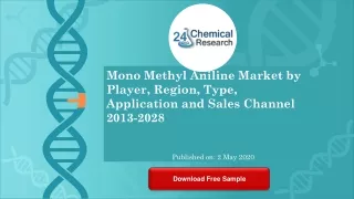 mono methyl aniline market by player region type