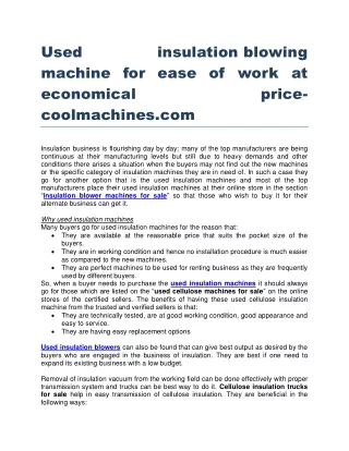 used machine for ease of work at economical