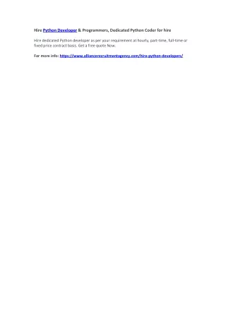 hire python developer programmers dedicated
