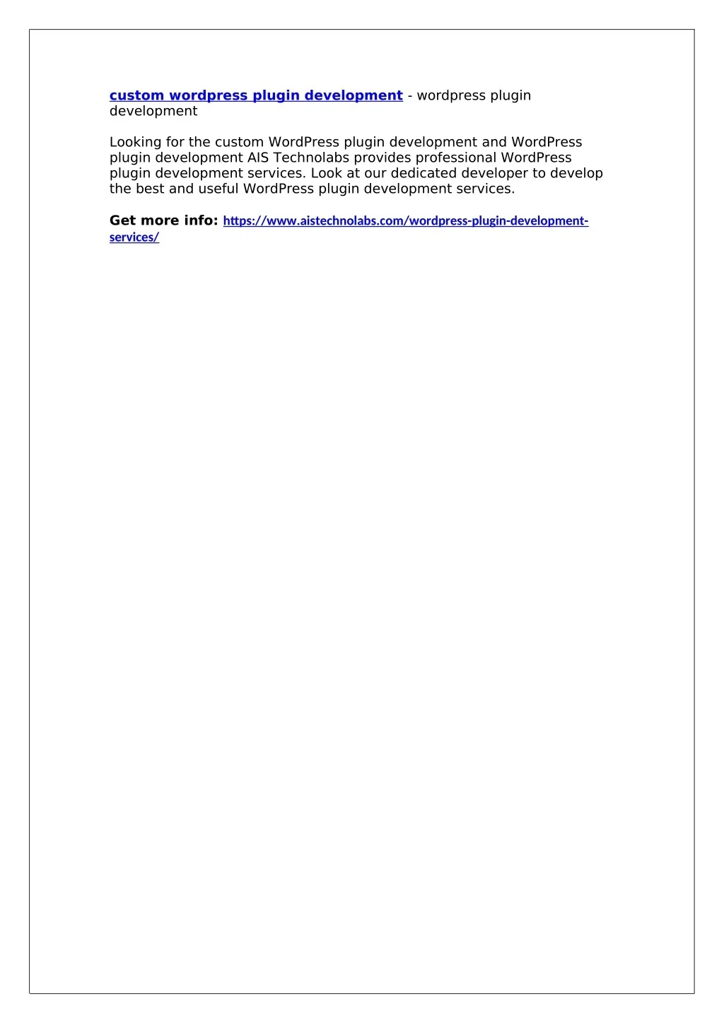 PPT - custom wordpress plugin development - wordpress plugin ...