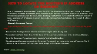 how to locate the router s ip address on windows