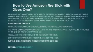 How to Use Amazon Fire Stick with Xbox One?