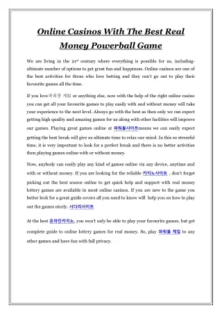 online casinos with the best real