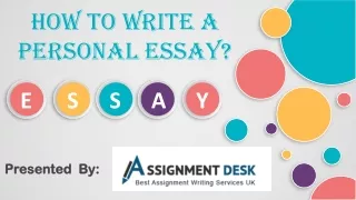 Everything you need to write a perfect Personal Essay.