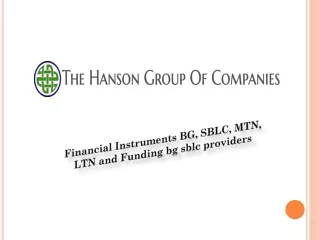financial instruments bg sblc mtn ltn and funding