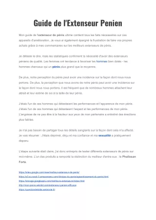 guide de l extenseur penien
