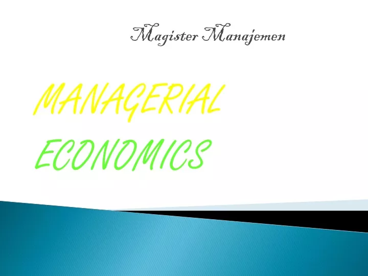 magister manajemen managerial economics
