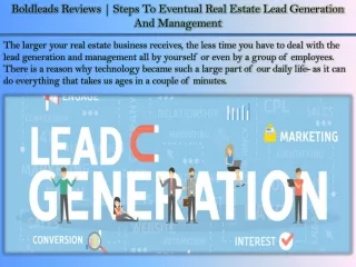 boldleads reviews steps to eventual real estate