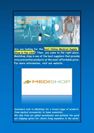 Best Supplier For Virus Prevention Products | MediShop