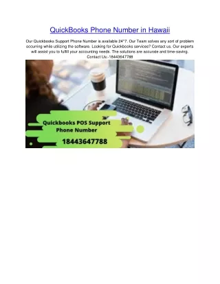 quickbooks phone number in hawaii