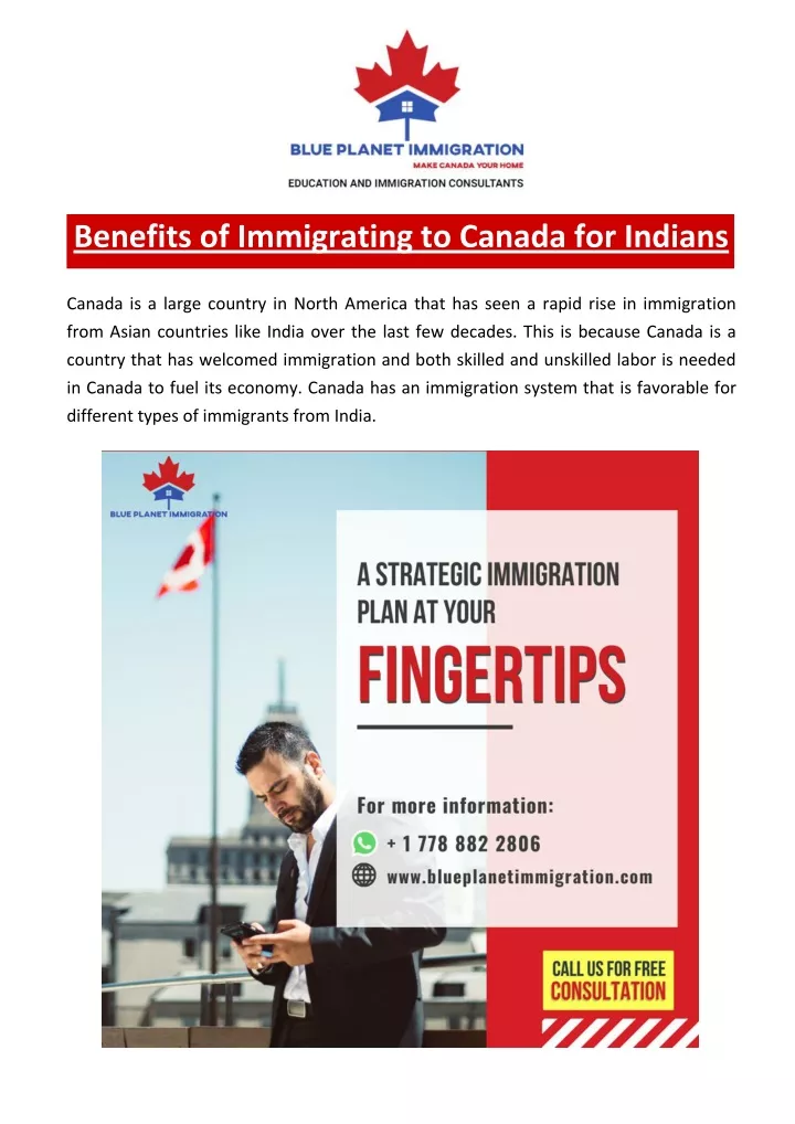 benefits of immigrating to canada for indians