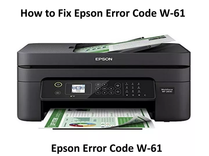 how to fix epson error code w 61