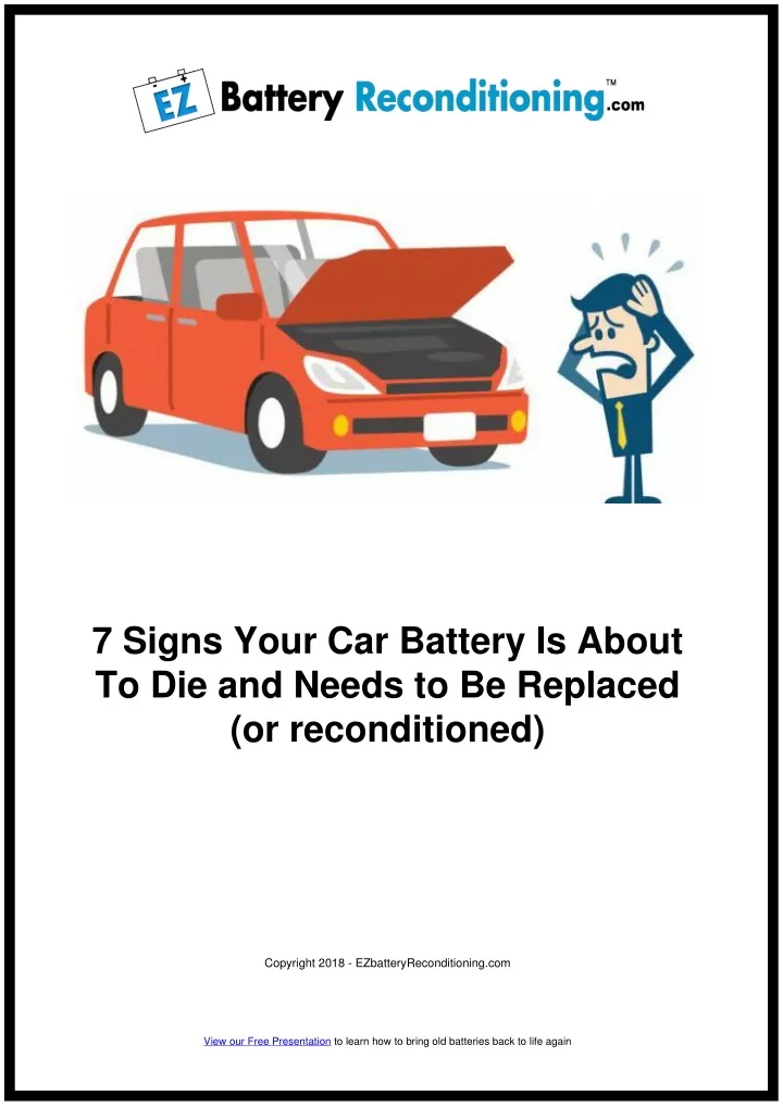 7 signs your car battery is about