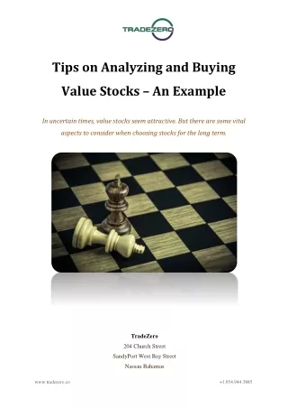 tips on analyzing and buying