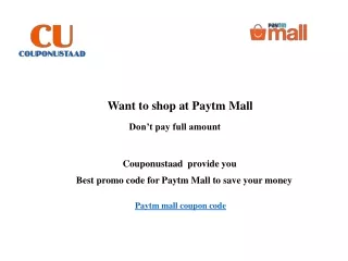 Top Paytm mall promo code and discount offer