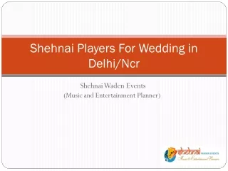 Shehnai Players for wedding in Delhi