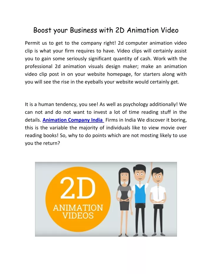 boost your business with 2d animation video