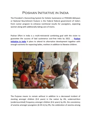 poshan initiative in india