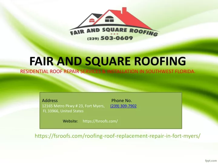 fair and square roofing residential roof repair